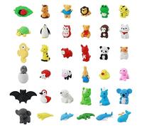 Lot de 36 Gommes en caoutchouc en Forme d'Animal, Animal Shape Cute Stationary, Pour étudiants, Games Prizes, Carnivals, Children, Students, Classroom Rewards