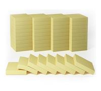 Lot de 36 mini blocs de notes adhésives de 3,8 x 5,1 cm, 80 feuilles/bloc, jaune basique pour petits rappels dans les bureaux, les écoles et la maison