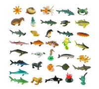 Lot De 36 Miniatures De La Mer, Animaux Vivants Et Résistants Aux Chocs, Divers Modèles