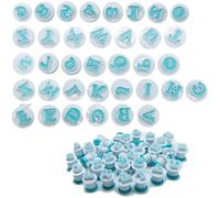 Lot de 36 moules à pâte à sucre en plastique pour décoration de gâteaux et biscuits, moules à biscuits alphabet, glaçage, décoration de gâteaux et fondants