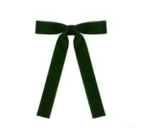 Lot de 36 nœuds en velours pour décoration de sapin de Noël avec attaches torsadées dorées pour couronnes, cadeaux et accents saisonniers de la maison (encre verte)