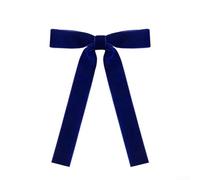 Lot de 36 nœuds en velours pour décoration de sapin de Noël et couronne avec attaches torsadées dorées, accents de vacances élégants et doux (bleu foncé)