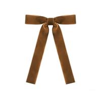 Lot de 36 nœuds en velours pour sapin de Noël, rouge, noir, blanc, vert avec attaches dorées, décorations pour couronnes de vacances (curry foncé)