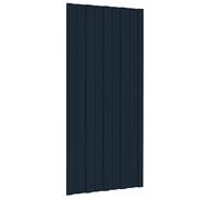 Lot de 36 Panneaux de Toit Ondulées, Plaque de Toit Panneaux de toiture 36 pcs Acier galvanisé Anthracite 100x45 cm