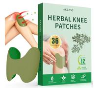 Lot de 36 patchs de soulagement du genou - Patchs chauffants à base de plantes pour genou - Patch naturel à l'extrait d'absinthe pour genou, dos, cou, épaules, muscles, articulations