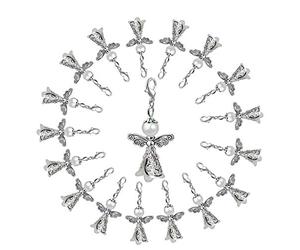 Lot de 36 pendentifs ange blancs pour mariage, confirmation, anniversaire, Noël, baptême, communion
