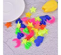 Lot De 36 Pièces De Clips Colorés De Sécurité Pour Enfants, Perles Rondes Multicolores En Forme De Coeur D'amour, Étoiles, Roue, Accessoires De Vélo, Perles De Décoration