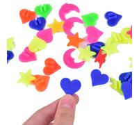 Lot De 36 Pièces De Clips Colorés De Sécurité Pour Enfants, Perles Rondes Multicolores En Forme De Coeur D'amour, Étoiles, Roue, Accessoires De Vélo, Perles De Décoration
