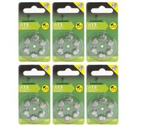Lot de 36 Piles bouton Zinc Air Type 13 1,45V pour appareils auditifs type A13/13 compatibles PR48 - Visiodirect -