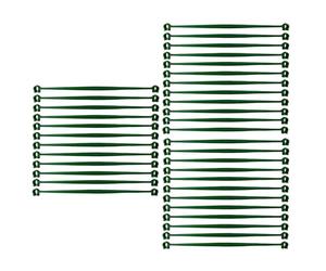 Lot de 36 piquets pour tomates et grimpantes extensibles | Tuteur de tomates pour concombres, haricots, pois, poivrons, fraises, vignes et