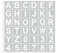 Lot de 36 pochoirs en forme de lettres de l'alphabet de 10 cm - Modèles emboîtables pour combinaison de caractères, parfaits pour les panneaux de signalisation, les panneaux de signalisation, les