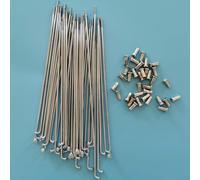 Lot de 36 rayons en acier de 2 5 mm 12 G 12 K pour roues de vélo électrique Gamme de longueurs 80 mm 305 mm pour support et remplacement de pneus de vélo (180 mm)