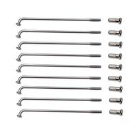 Lot de 36 rayons en acier de 2 5 mm de diamètre 12 G 12 K pour roues de vélo électrique avec longueurs de 80 mm à 305 mm pour support de pneu de vélo (170 mm)