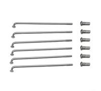 Lot de 36 rayons en acier de 2 5 mm de diamètre 12 G 12 K pour roues de vélo électrique avec longueurs de 80 mm à 305 mm pour support de pneu de vélo (110 mm)