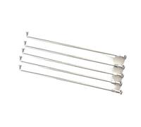 Lot de 36 rayons en acier inoxydable 10G (3,18 mm) - Rayons J-Bend argentés 304 avec capuchons pour roues de moto/vélo électrique - Kit de construction de roue robuste pour croiseurs et vélos