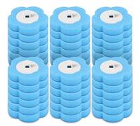 Lot de 36 recharges pour brosse WC jetables - Éponge - Brosse WC - Recharge pour baignoire, nettoyage domestique et piscine (36 bleu)