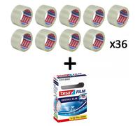 Lot De 36 Rubans Emballage Adhésif Transparent Tesa + 1 Ruban Adhésif Invisible