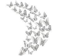 Lot de 36 stickers muraux 3D en forme de papillon doré pour décoration de maison, de réfrigérateur, de chambre, de fête, de mariage