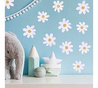 Lot de 36 stickers muraux décoratifs muraux pour chambre d'enfant - Motif marguerites blanches - Décoration murale à faire soi-même - Style bohème - Pour chambre de bébé, chambre à coucher et chambre