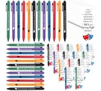 Lot de 36 stylos à bille avec citations, cartes de vie de théâtre, directeur, acteur, actrice, interprète, amateur de musique Broadway, cadeau pour femmes, hommes, amis, acteurs, amateurs de théâtre