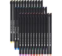 Lot De 36 Stylos À Pointe Fine De 0,4 Mm Idéal Pour La Calligraphie, L'écriture, Le Dessin, Les Listes De Courses, Les Notes Et Les Rendez-Vous