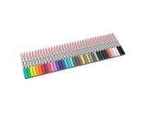Lot de 36 stylos de peinture acrylique à pointe pinceau flexible - Contrôle automatique du débit - Ligne de 1 à 5 mm - Pour peinture sur roche, coloriage, lettrage au pinceau, verre, tasses, bois