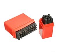 Lot de 36 tampons en acier avec gamme alphabétique complète et symbole pour travaux manuels sur métal, cuir, bois (3 mm)