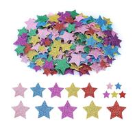 Lot de 360 autocollants en caoutchouc mousse, étoiles pailletées, autocollants en mousse à paillettes, autocollants muraux pour le scrapbooking, les cartes de vœux.