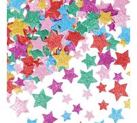 Lot de 360 autocollants en mousse à paillettes colorées en forme d'étoile pour loisirs créatifs, scrapbooking, cartes de vœux, fournitures de bricolage, décorations d'intérieur