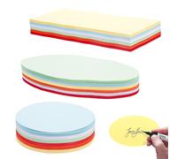 Lot de 360 cartes de modération - 6 couleurs - Rondes, ovales et rectangulaires - Mallette de modération - Fournitures pour enseignants - Pour bureau, école, présentation et modération