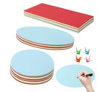 Lot de 360 cartes de modération, cartes en papier, en 3 formes, 6 couleurs, accessoires de décoration de bureau, pour mallette de présentation, tableau noir, tableau blanc, tableau d'affichage, feutre