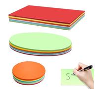 Lot de 360 Cartes de Présentation,Rondes, Ovales et Rectangulaires, Cartes de Modération pour École, Bureau, Maison, Présentation