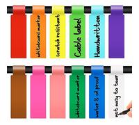 Lot de 360 étiquettes autocollantes étanches pour câble, étiquettes résistantes aux déchirures pour gestion et identification d'ordinateurs, marqueurs de réseau (10 couleurs)