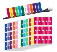 Lot de 360 Étiquettes Câble Électrique Autoadhésives, 12 Couleurs pour Marquage Câble, Étiquettes PVC Résistantes pour Réseau et Électricité - Format A4 Compatible Imprimante Laser