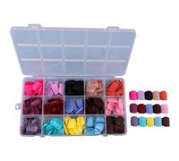 Lot de 360 faux ongles carrés en acrylique avec étui