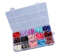 Lot de 360 faux ongles carrés en acrylique avec étui