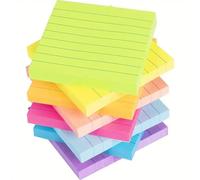 Lot de 360 feuilles de papier adhésif coloré 7,6 x 7,6 cm - Petits blocs-notes lignés sur réfrigérateur, bloc-notes, calendrier, notes adhésives complètes