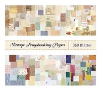Lot de 360 feuilles de papier de scrapbooking vintage pour scrapbooking, papier de scrapbooking, papier décoratif Jbullet, accessoires de journal, papier décoratif, carte, album photo, calendrier