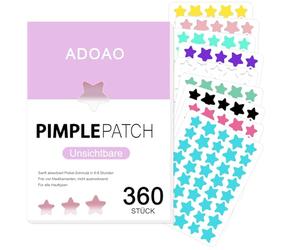 Lot de 360 pansements hydrocolloïdes XL - Anti-acné - Pour le visage et le corps - Avec huile d'arbre à thé - Acide salicylique - Guérison rapide - Pour les grandes crises sur le menton, les joues, le
