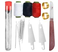 Lot de 37 aiguilles à coudre en acier inoxydable avec kit de fils - Kit multifonction pour travaux de couture dans la chambre d'étudiant, la maison, le bricolage, les voyages, l'université, les