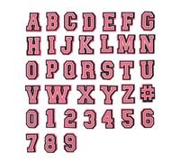 Lot de 37 épingles Crocs roses - Lettres de A à Z - Décoration personnalisée - Pour garçons et filles - Décoration - Lettres de A à Z - Chiffres de 0 à 9