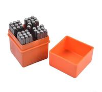 Lot de 37 poinçons en acier inoxydable avec boîte de rangement pour bijoux, gaufrage, sculpture et lettres 3 mm