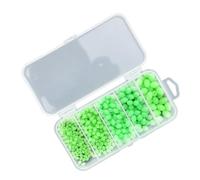 Lot de 375 perles de pêche de nuit douces pour pêche en mer Leurres de pêche aux œufs verts Outils de pêche