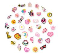 Lot de 38 badges à chaussures médicales pour enfants Crocs - Pour chaussures - Décoration de chaussures - Accessoires d'infirmière pour femmes et hommes - Décoration DIY, taille unique, Caoutchouc