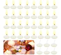 Lot de 38 Bougies Flottantes, Bougies Flottantes Blanches, Décoration Flottante, Bougies chauffe-plat flottantes étanches, Bougies chauffe-plat chaudes pour la Saint-Valentin