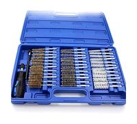 Lot de 38 brosses métalliques pour perceuse - Tige de 6,35 mm - Acier inoxydable - Laiton - Nylon - Montage sur meuleuse électrique