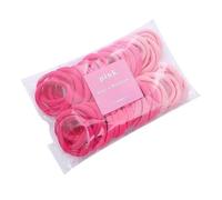 Lot de 38 élastiques pour queue de cheval, couleur bonbon, dégradé de couleurs, simples et souples, sans couture, rose