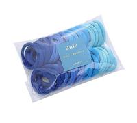 Lot de 38 élastiques pour queue de cheval - Dégradé - Sans couture - Bleu