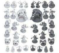 Lot de 38 Figurines de Jeu de rôle fantastiques sur Table pour Donjons et Dragons, Jeux de rôle Pathfinder. Miniatures à l'échelle de 28 mm, 10 Designs Uniques, Non peintes, idéales pour D&D/DND
