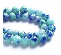 Lot de 38 perles d'espacement en jade persan bleu paon de 10 mm pour la fabrication de bijoux, bracelets, colliers